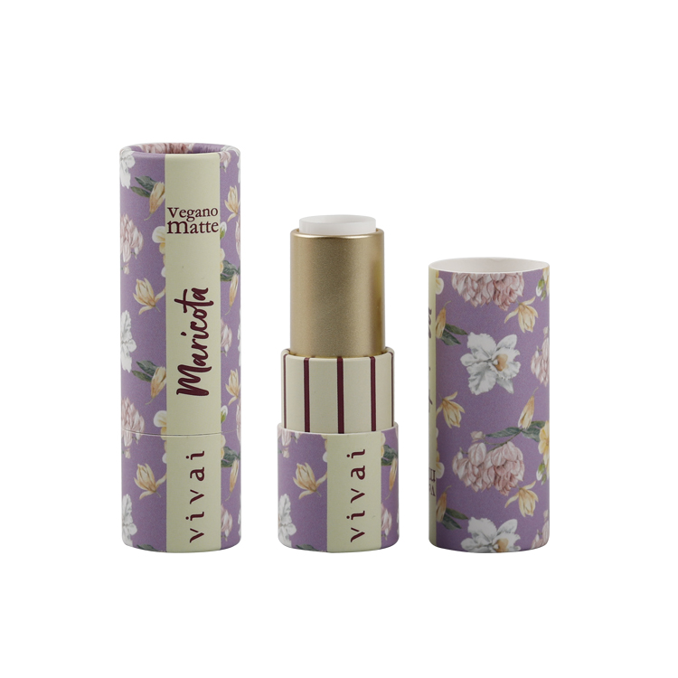 High Quality Custom Color Cosmetic Container Fashion Design Biodegradable Cardboard Custom Paper Lipstick Tube