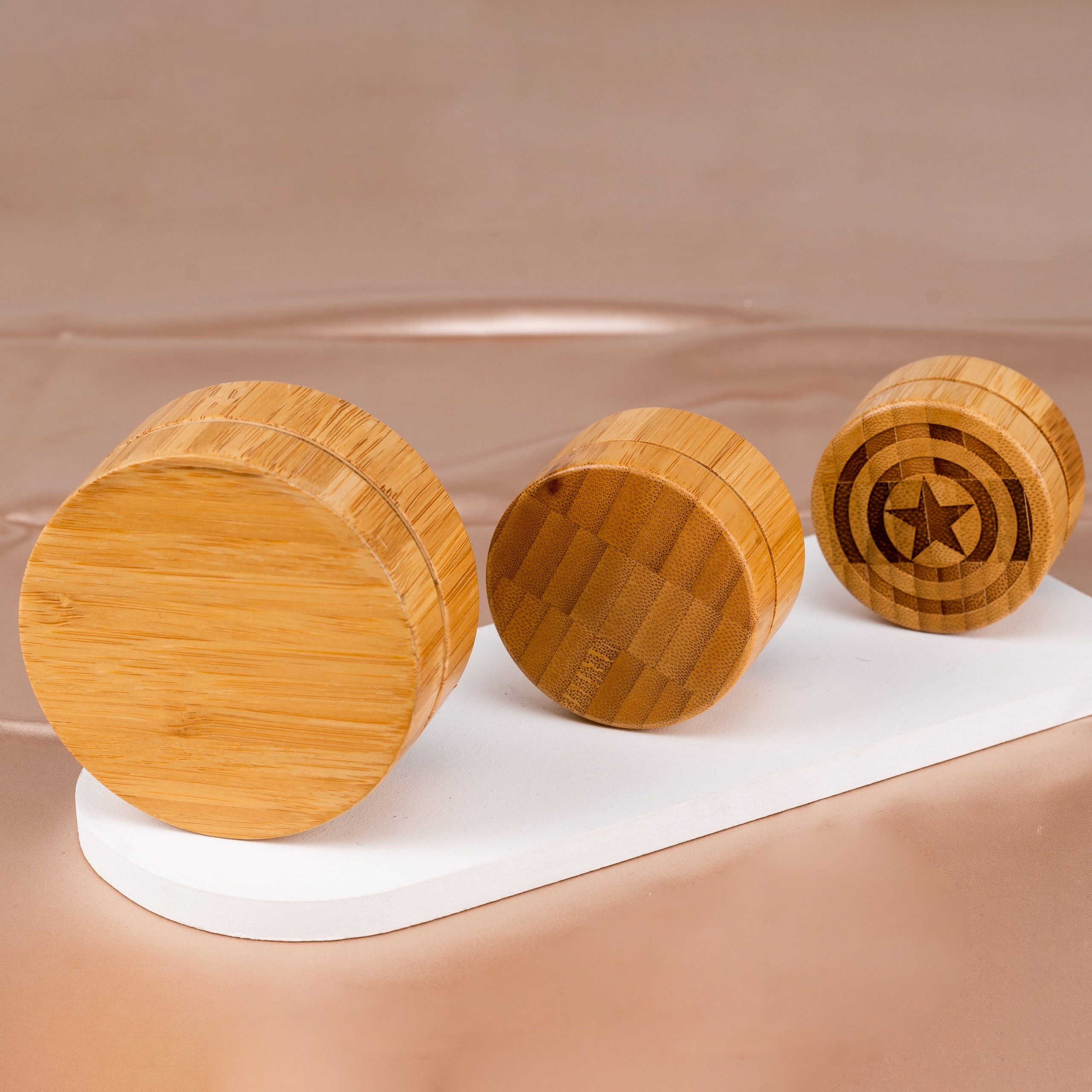 Customized Design Body Care Cream Case PP Double Wall Cream Jar Empty bamboo cosmetic container