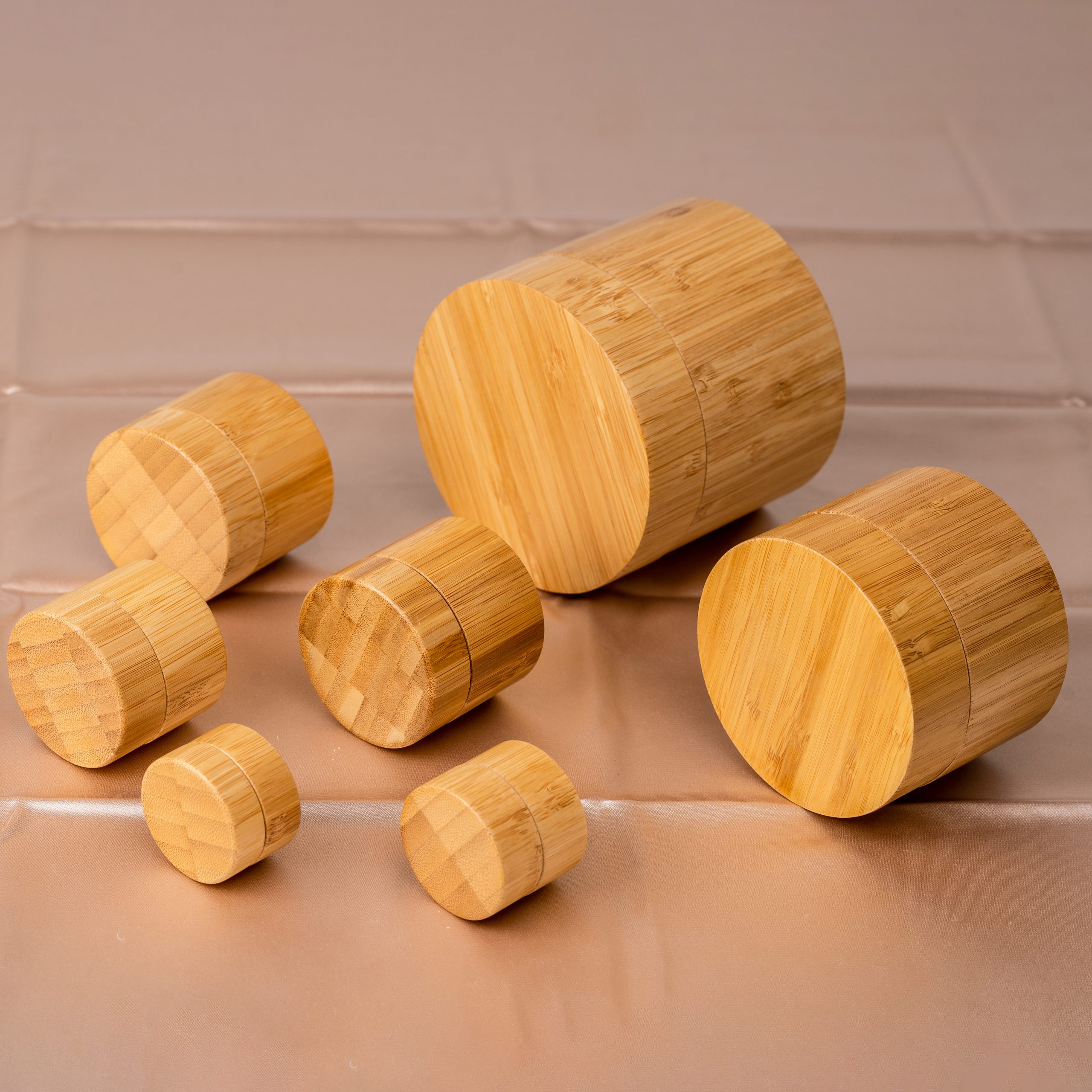 Customized Design Body Care Cream Case PP Double Wall Cream Jar Empty bamboo cosmetic container