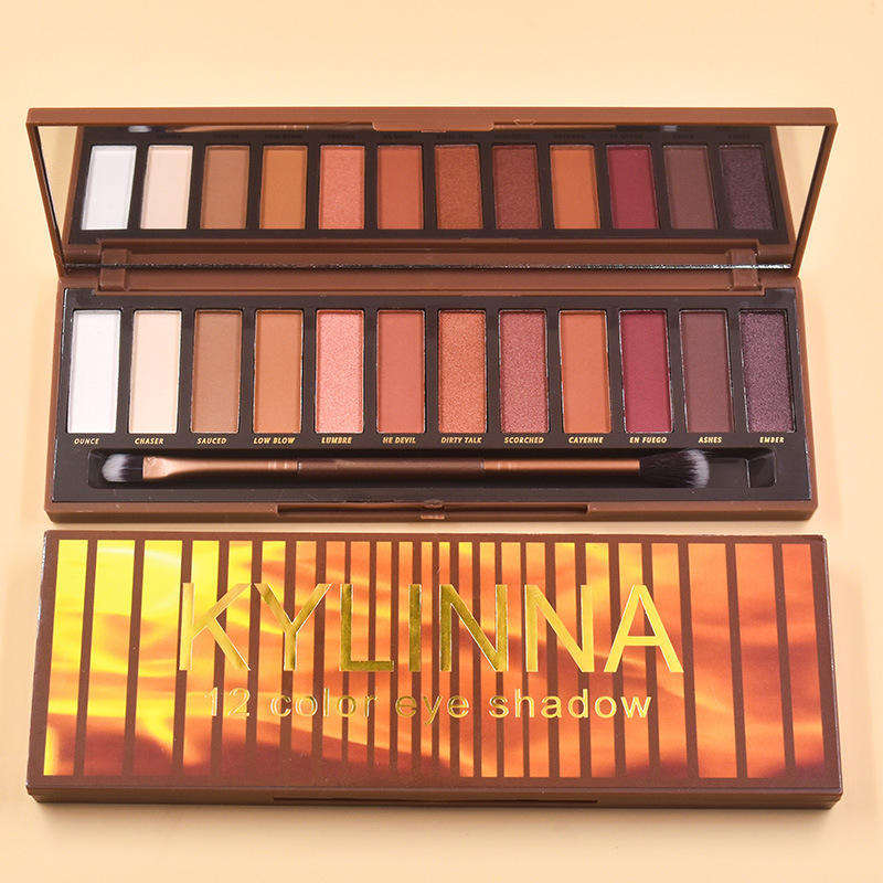 Eyeshadow Pan Eye Shadow Makeup Cosmetic Pressed Single 12 Colors Eyeshadow Palette Custom Your Own Brand With Brush