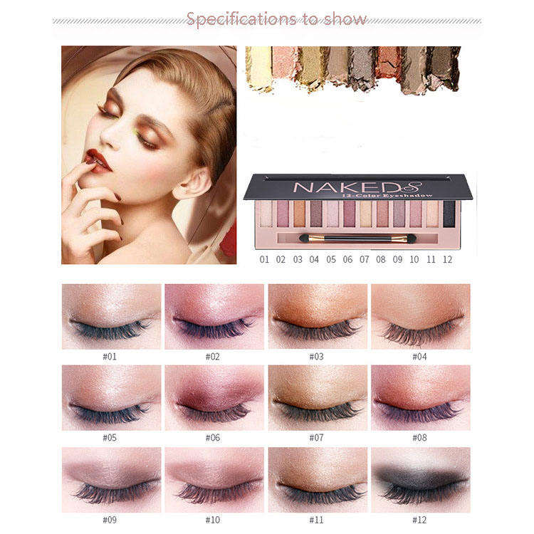 Eyeshadow Pan Eye Shadow Makeup Cosmetic Pressed Single 12 Colors Eyeshadow Palette Custom Your Own Brand With Brush