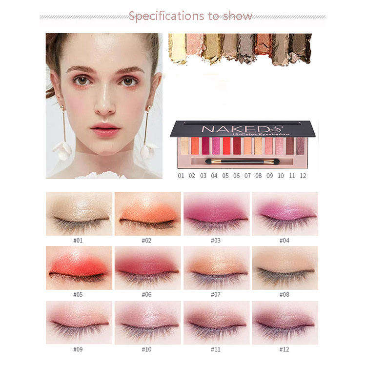Eyeshadow Pan Eye Shadow Makeup Cosmetic Pressed Single 12 Colors Eyeshadow Palette Custom Your Own Brand With Brush