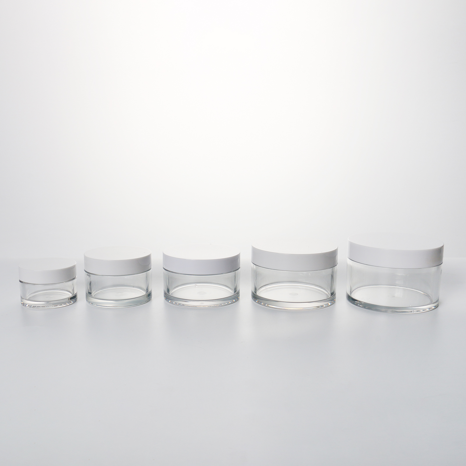 Hot Selling 30g 100g Empty Cosmetic Containers 50ml 150ml 200ml Thick Wall Hard Clear Pet Plastic Cream Jar