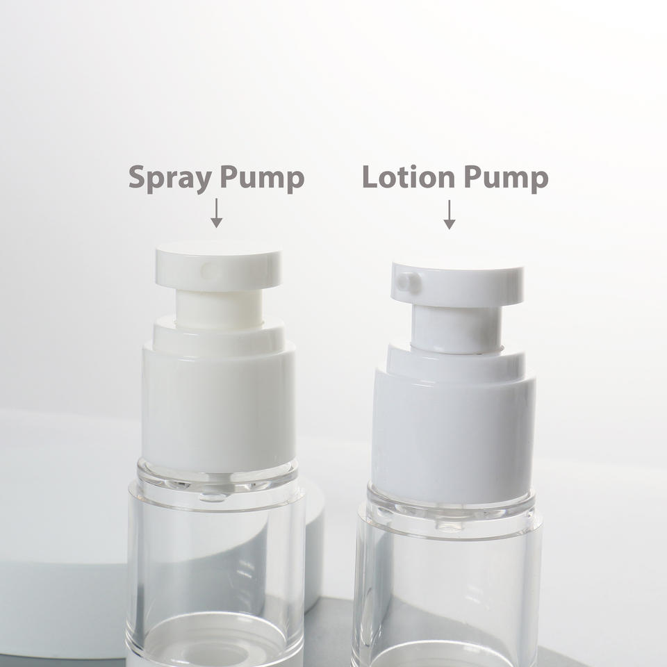 15ml 50ml 80ml 100ml 120ml Transparent Skin Care Serum Packaging Empty Refillable Plastic 30ml Airless Spray Lotion Pump Bottles