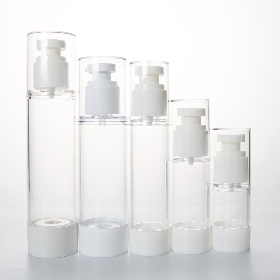 15ml 50ml 80ml 100ml 120ml Transparent Skin Care Serum Packaging Empty Refillable Plastic 30ml Airless Spray Lotion Pump Bottles