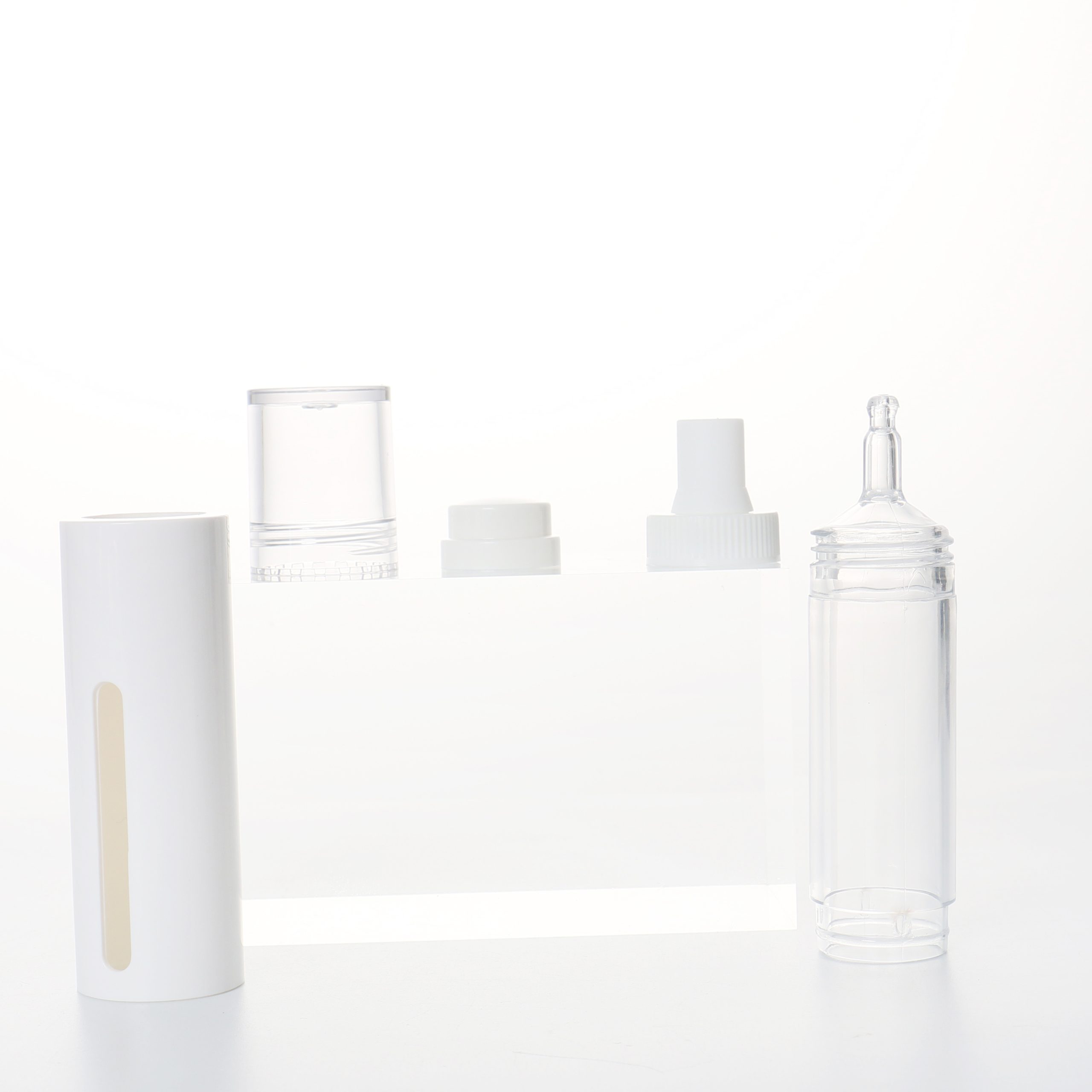 Luxurious Eye Serum Syringe Airless Dropper Bottle Customized 15ml Airless Pump Frosted Bottle Mini Airless Press Essence Bottle