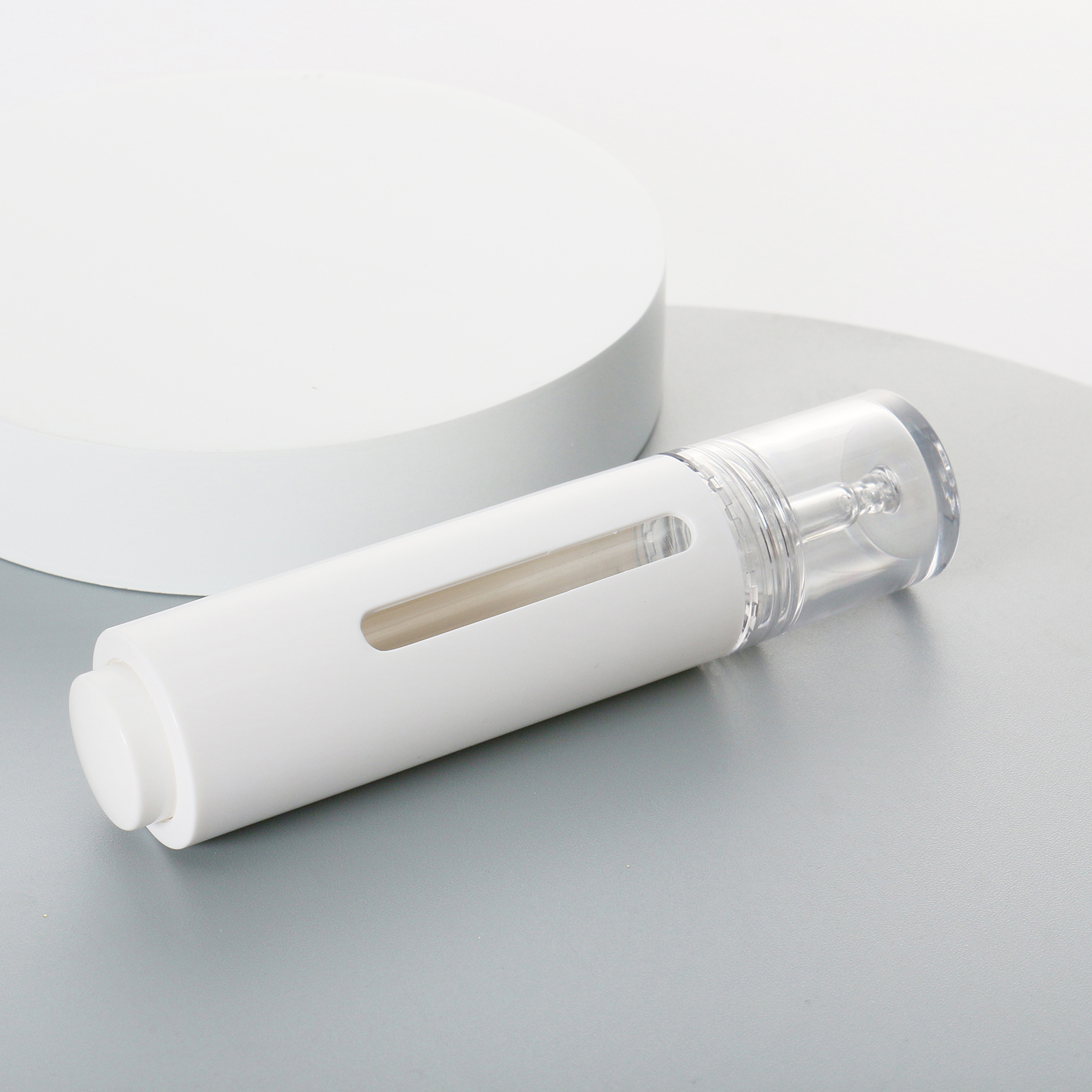 Luxurious Eye Serum Syringe Airless Dropper Bottle Customized 15ml Airless Pump Frosted Bottle Mini Airless Press Essence Bottle