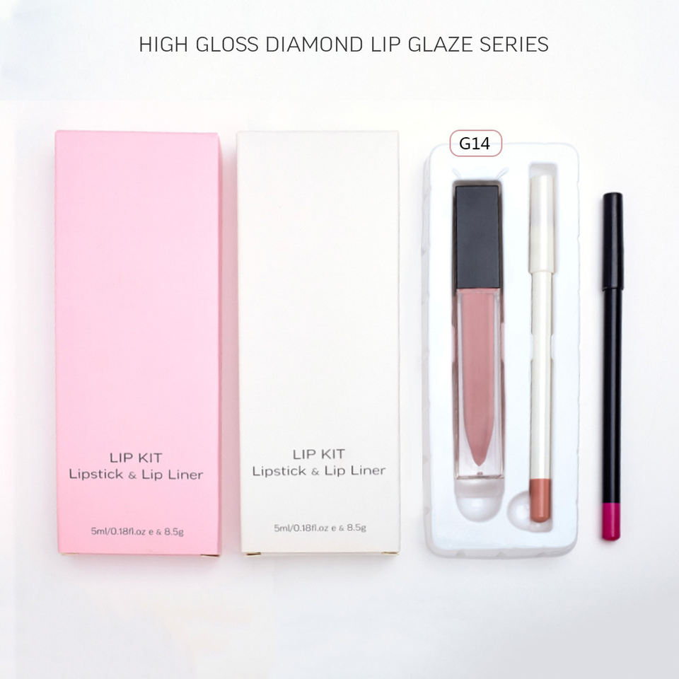 Multi Colors Make Your Own Brand Lip Kit Optional Lip Gloss Lip Liner Set With Private Label Packaging
