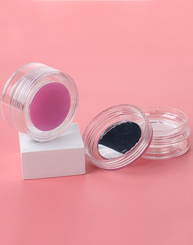 Pms Color White Color Round Logo Customized Luxury Compact Powder Case Small Screen Printing Plastic Loose Powder Case
