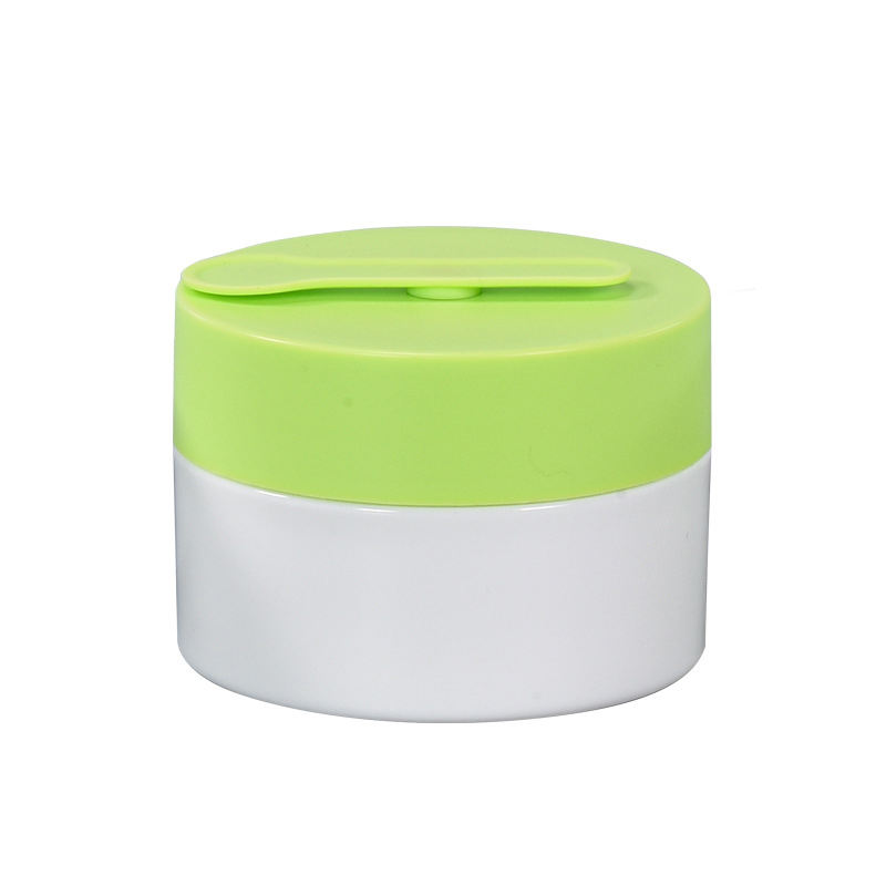 Pp Plastic Cream Jar Cleaning Facial Mudpack Pots 100g Cosmetic Face Cream Jar With Magnetic Spoon