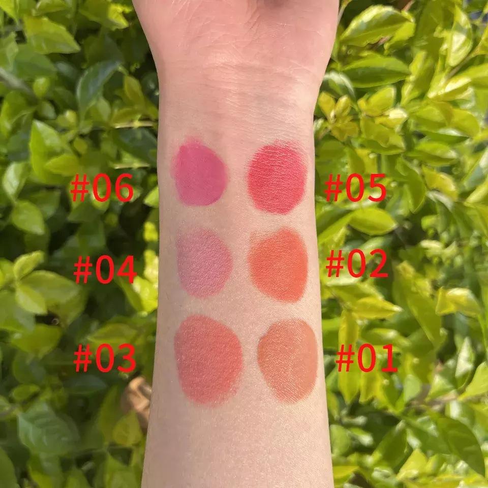 Customized Your Logo Face Contour Makeup High Pigment 6 Colors Silky Cheek Private Label Liquid Blush