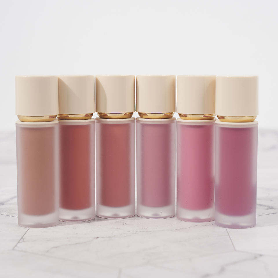 Customized Your Logo Face Contour Makeup High Pigment 6 Colors Silky Cheek Private Label Liquid Blush