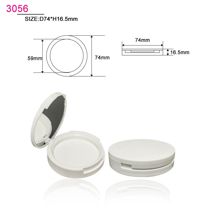 Empty Eyebrow Packaging Empty Makeup Blusher Case Compact Powder Case Customized White Makeup Packaging