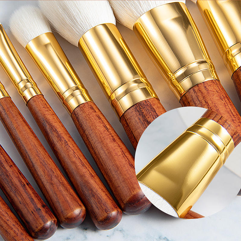 Professional High Quality 7 Pcs Customized Animal Goat Hair Makeup Brushes Set