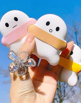 Cute Little Ghost Marshmallow Makeup Sponge Save Cosmetic Wet And Dry Dual-use Powder Puff