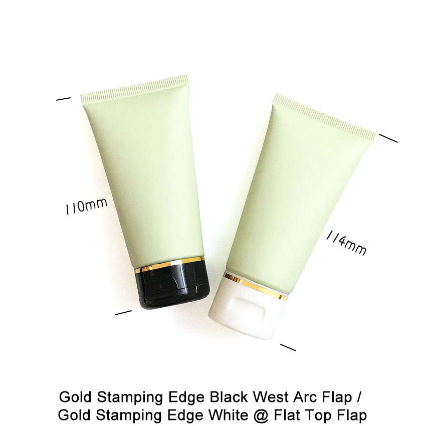 Matte Green Sun Cream Facial Cleanser Soft Container Tube Squeeze Packaging 50ml 100ml Plastic PE Cosmetic Tube For Skincare