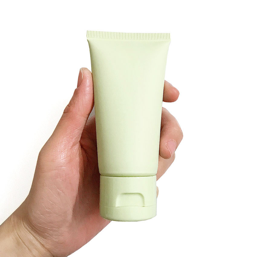 Matte Green Sun Cream Facial Cleanser Soft Container Tube Squeeze Packaging 50ml 100ml Plastic PE Cosmetic Tube For Skincare