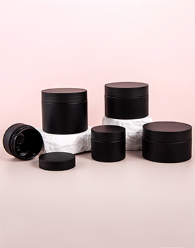 30g 50g 100g 120g 150g Round Matte Black PET Skin Care Body Butter Eco-Friendly Plastic Eye Cream Jar With Lid