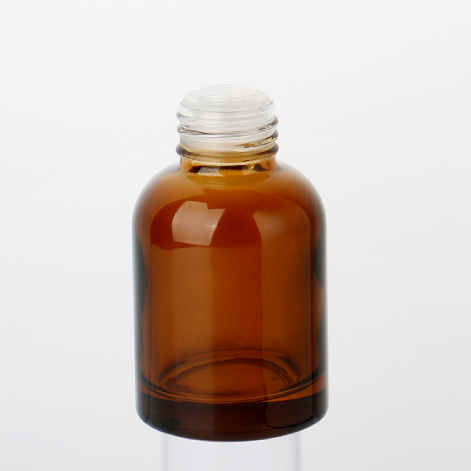 Flat Glass Skin Care Essential Lotion Pump Bottle 30ml 50ml 100ml Skincare Packaging Bottle And Jar With Beech Wooden Cap