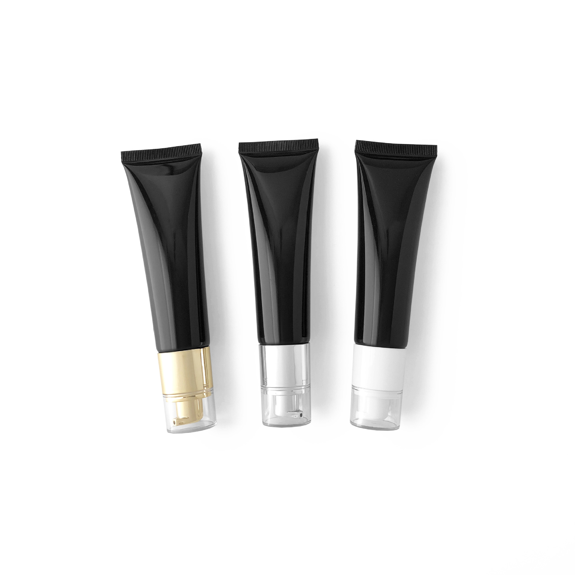 Screw Cap Black Squeeze Cosmetic Tester Tube Eco-Friendly 50g PE Empty Face Cream Soft Squeeze Container