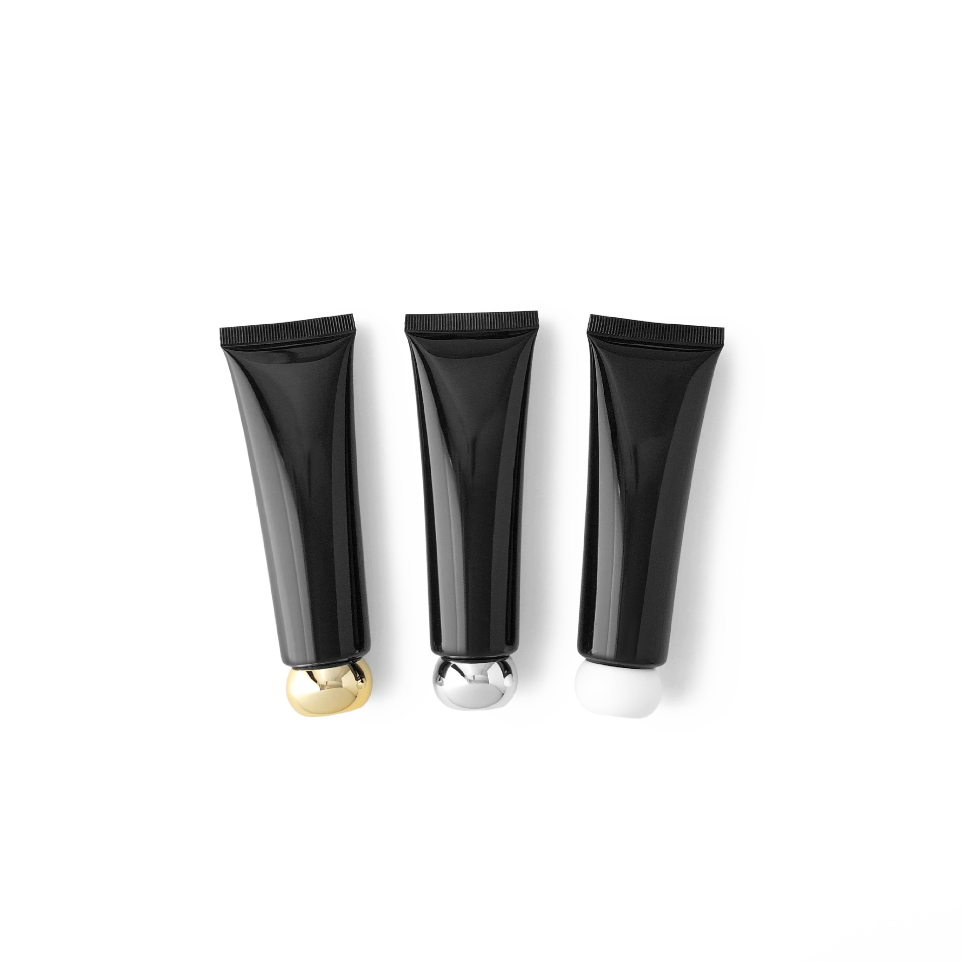 Screw Cap Black Squeeze Cosmetic Tester Tube Eco-Friendly 50g PE Empty Face Cream Soft Squeeze Container