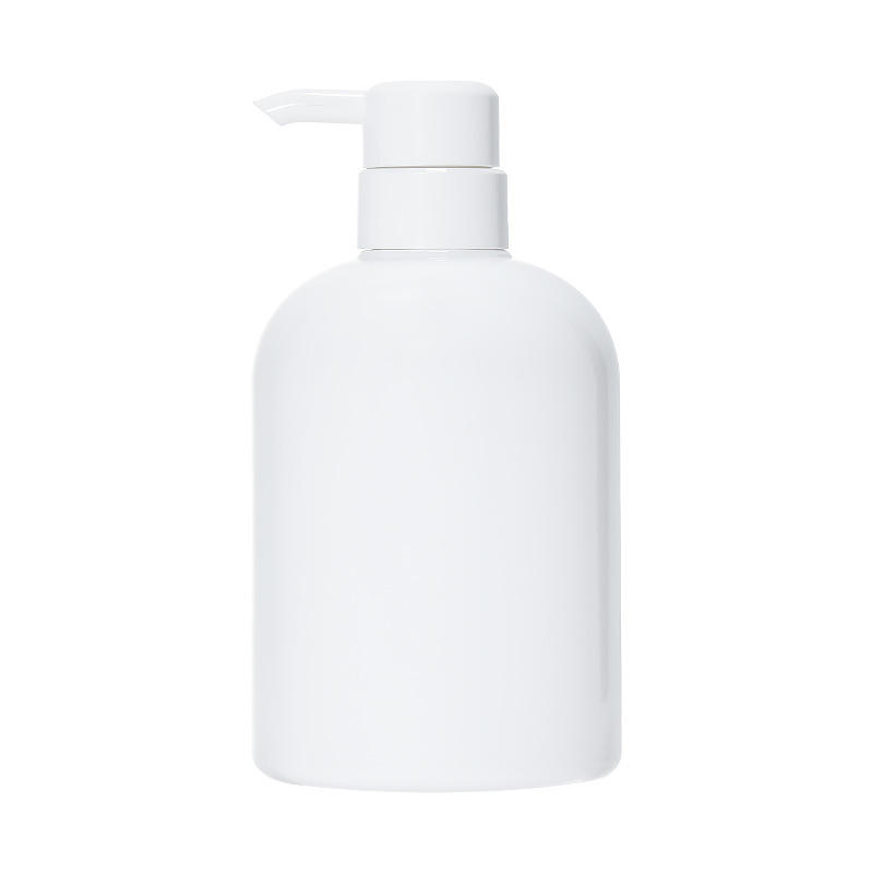 300ml 400ml 500ml 600ml PET Refillable Body Wash Bottle Lotion Empty Plastic Round Shampoo Bottle With White Black Pump