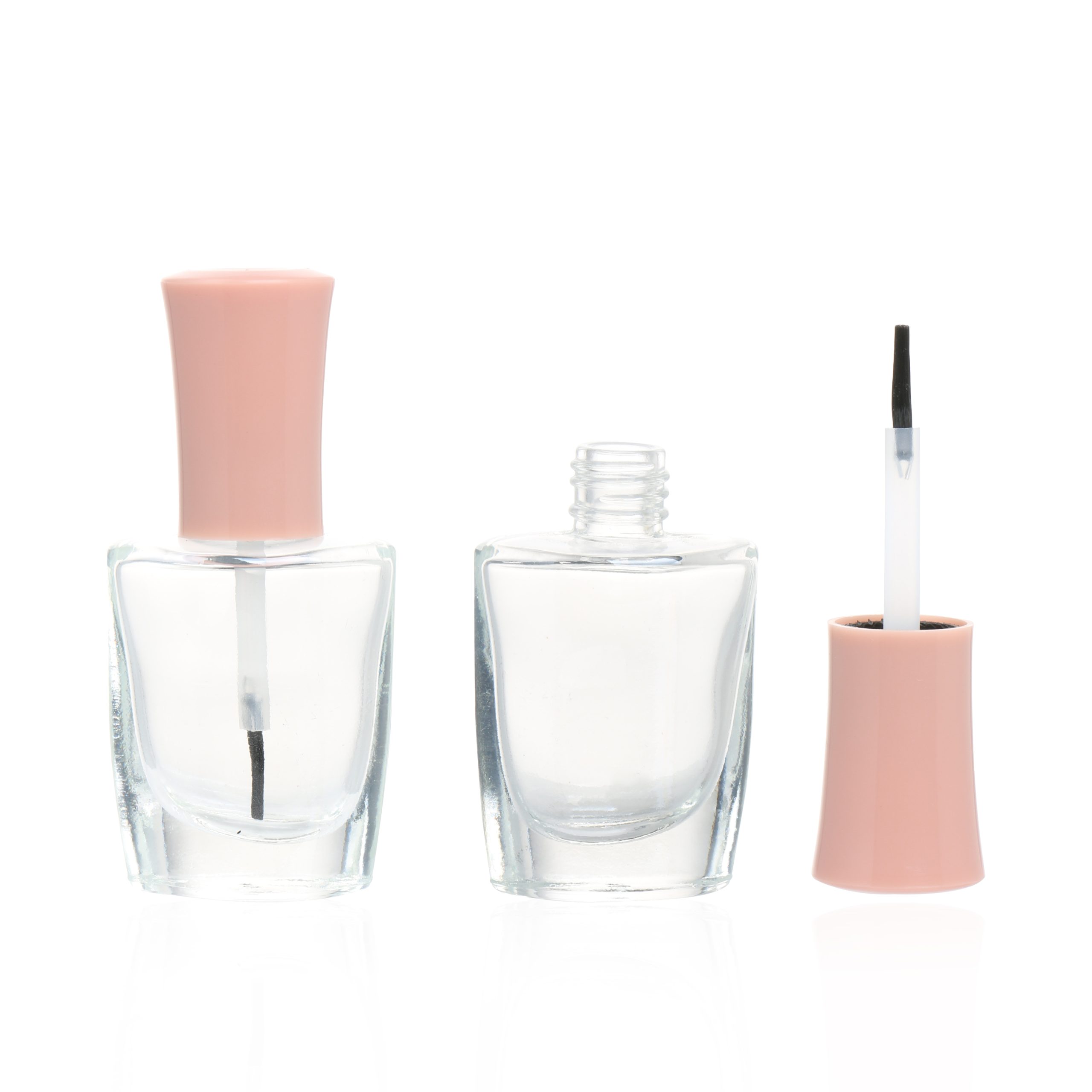 Luxury Custom Logo Empty Nail Oil Bottle Gradient Color Small 10ml Glass UV Gel Nail Polish Bottle With Brush