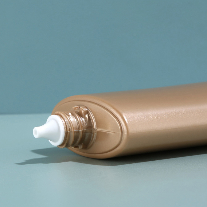 Custom Logo Gold Color 40ml 60ml Squeeze Tube Empty Sunscreen Lotion BB Cream HDPE Plastic Bottle