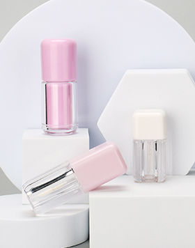 Empty White Pink Mini Lip Tint Cube Container Round Tubby Square Lip Gloss Tube Custom Lip Containers With Brush