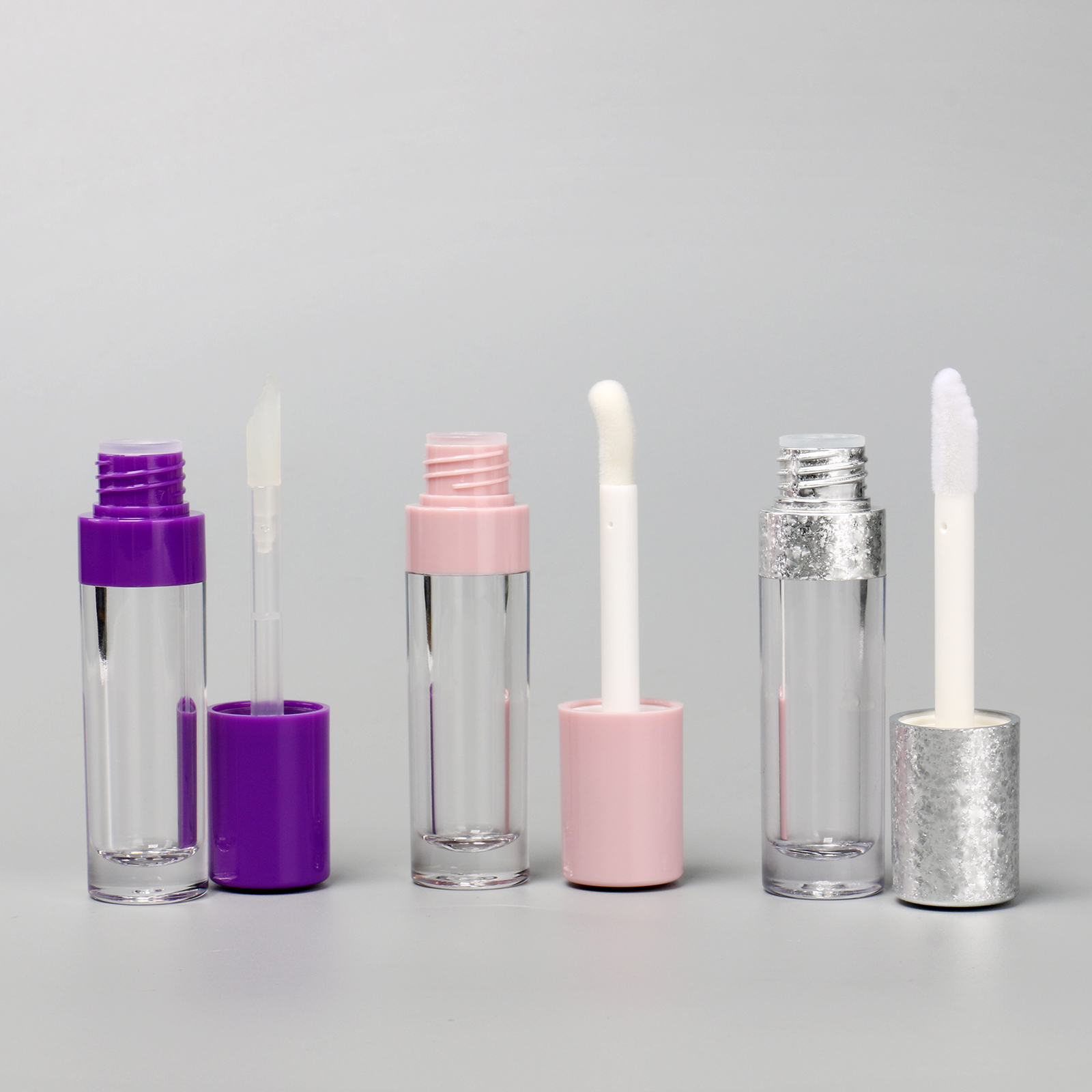 View larger image Add to Compare  Share Round Lipgloss Packaging Container Big Wand Big Brush Concealer Tube Lip Oil Bottle Custom PTEG Plastic Lip Gloss Tube