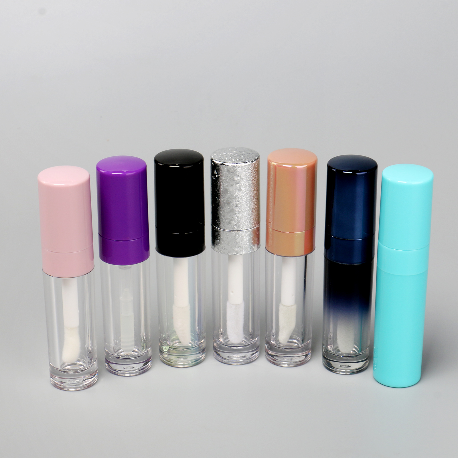 View larger image Add to Compare  Share Round Lipgloss Packaging Container Big Wand Big Brush Concealer Tube Lip Oil Bottle Custom PTEG Plastic Lip Gloss Tube