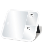 Waterproof PU Leather Travel Cosmetic Case Makeup Organizer Carrying Bag With Smart Led Mirror