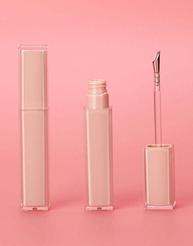 Empty Plastic Cosmetic Packaging Lipgloss Container Unique Lip Gloss Tubes With Metal Applicator