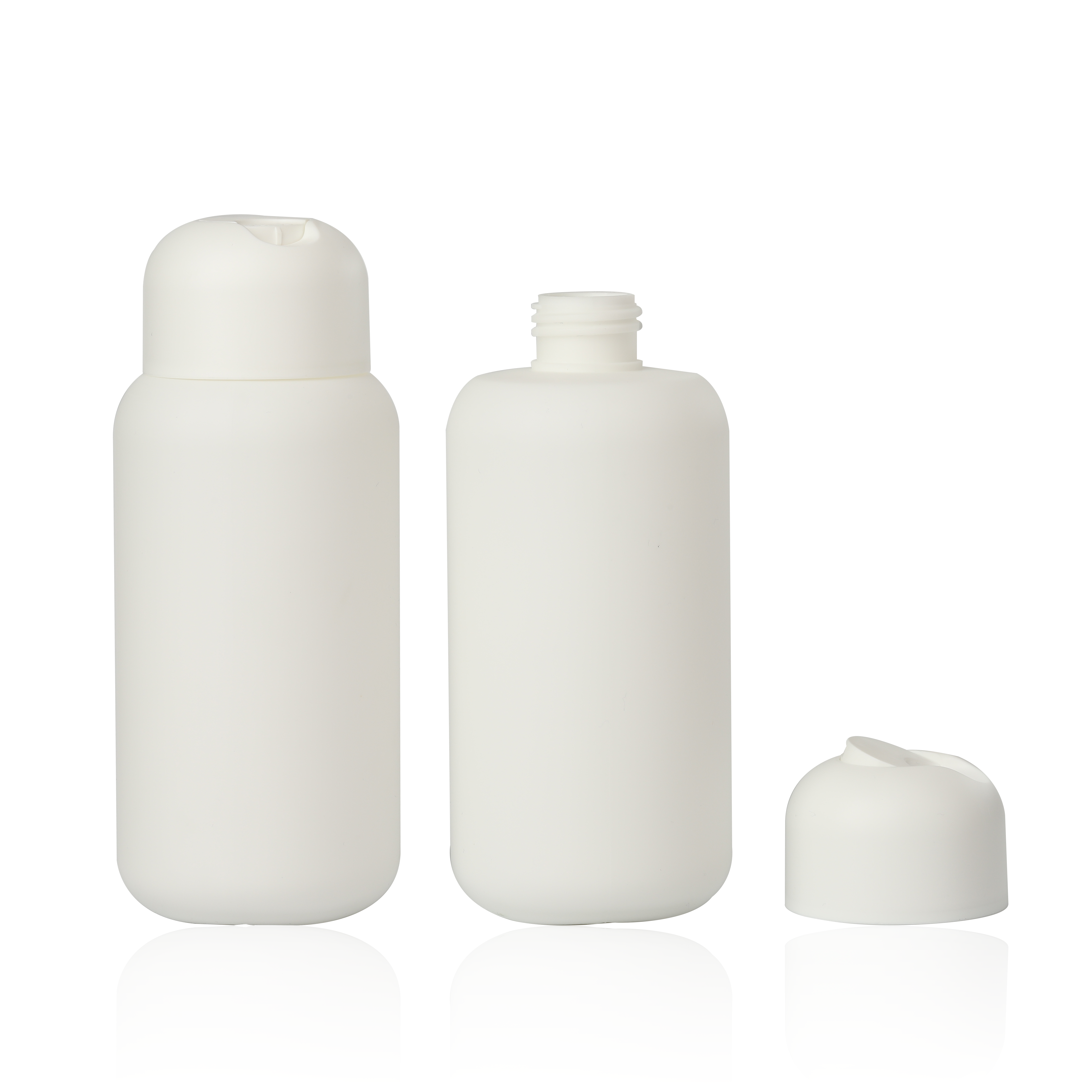 300ML Plastic Cosmetic Packaging Bottles White 300ml HDPE Shampoo And Conditioner Bottles With Disc Cap