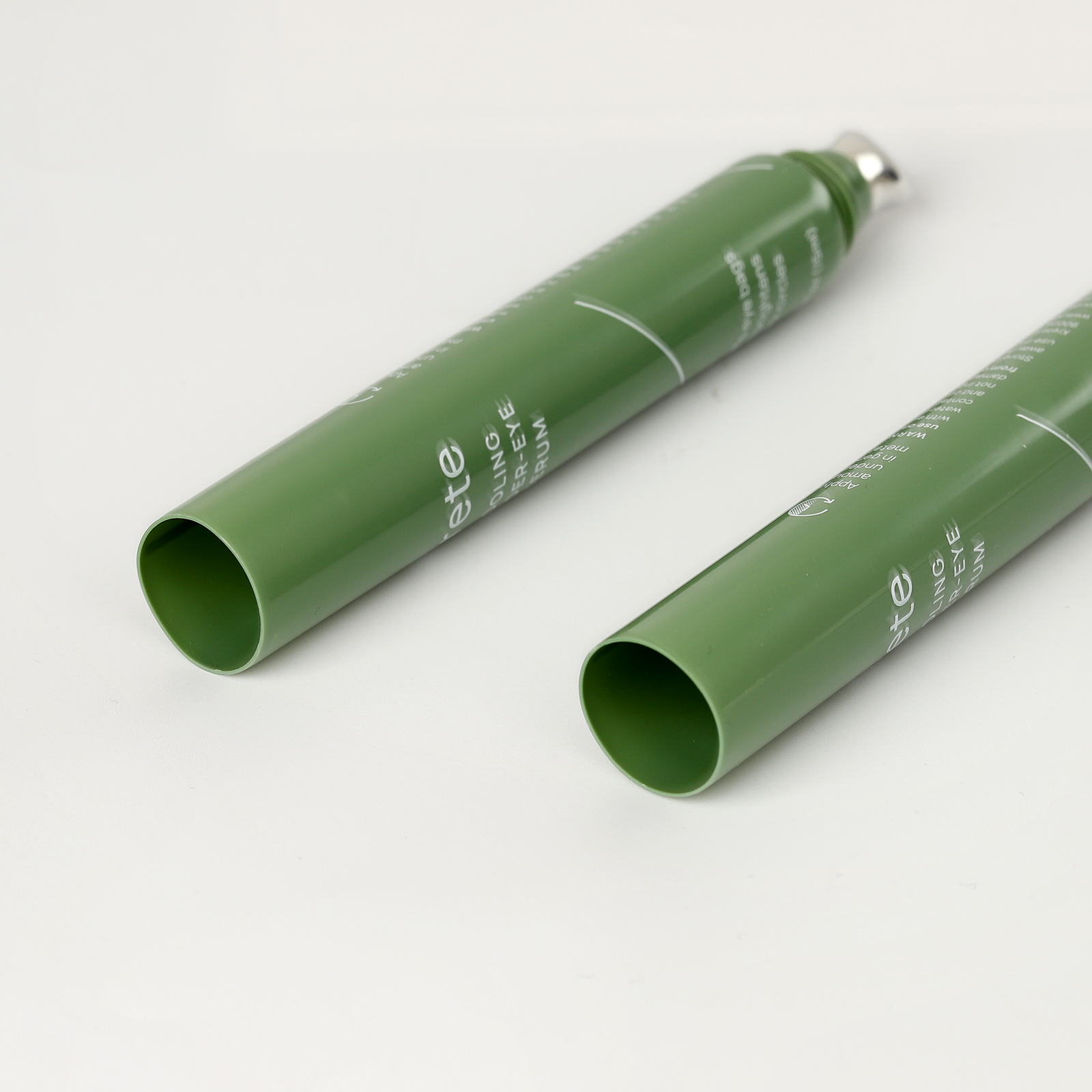 15ml Soft Empty Plastic Cosmetic Squeeze Eye Cream Tube Packaging With Alloy Metal Massage Applicator