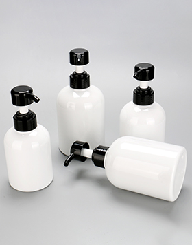 300ml 400ml 500ml 600ml PET Plastic Round Lotion Pump Liquid Soap Hand Wash Bottle With Black Pump Head