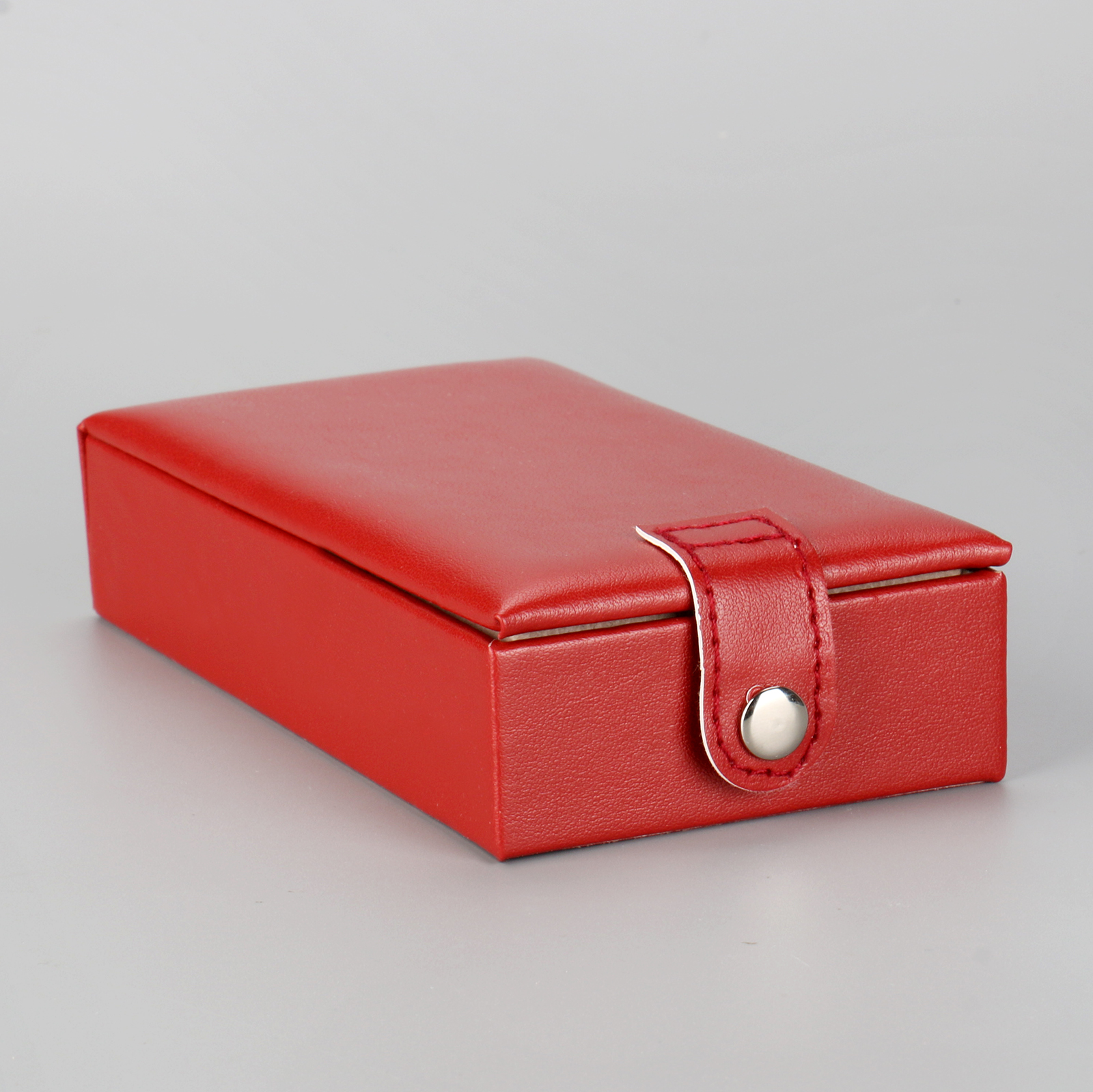 Necklace Earrings Rings Watch Organizer Case Double Layer Luxury Pu Leather Travel Jewelry Boxes With Mirror