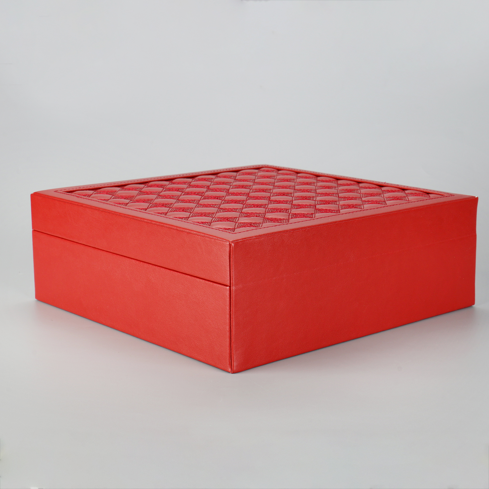 Necklace Earrings Rings Watch Organizer Case Double Layer Luxury Pu Leather Travel Jewelry Boxes With Mirror