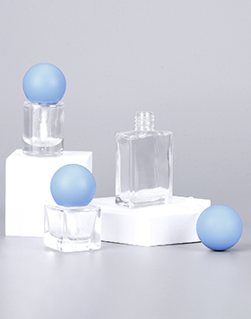 Glass Makeup Container Cylinder Square Empty Glass Concealer Nail Polish Lip Gloss Bottle With Ball Cap