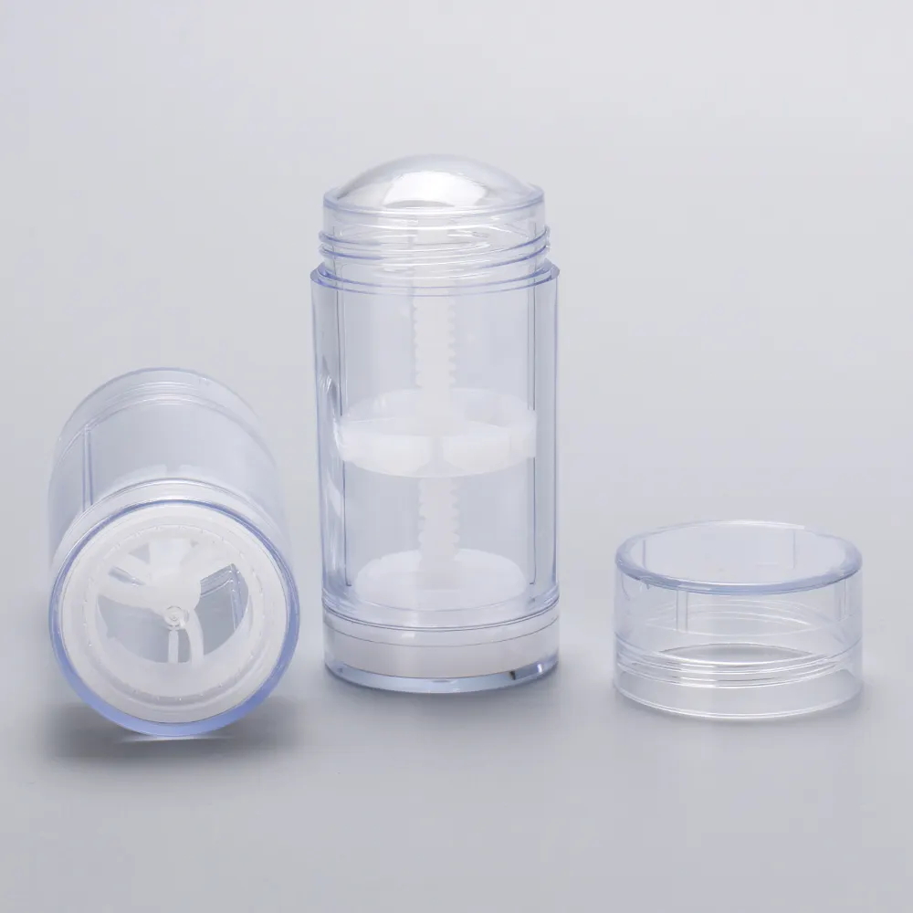 50g Clear Twist up Antiperspirant Deodorant Bottle Packaging Empty Refillable Perfume Deodorant Stick Tube