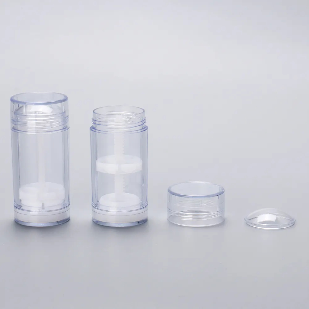 50g Clear Twist up Antiperspirant Deodorant Bottle Packaging Empty Refillable Perfume Deodorant Stick Tube