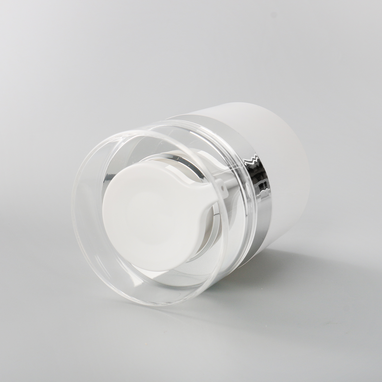 30ml 50ml Empty Plastic Airless Pump Cream Jar AS Airless Bottle for Cosmetic Skincare Packaging