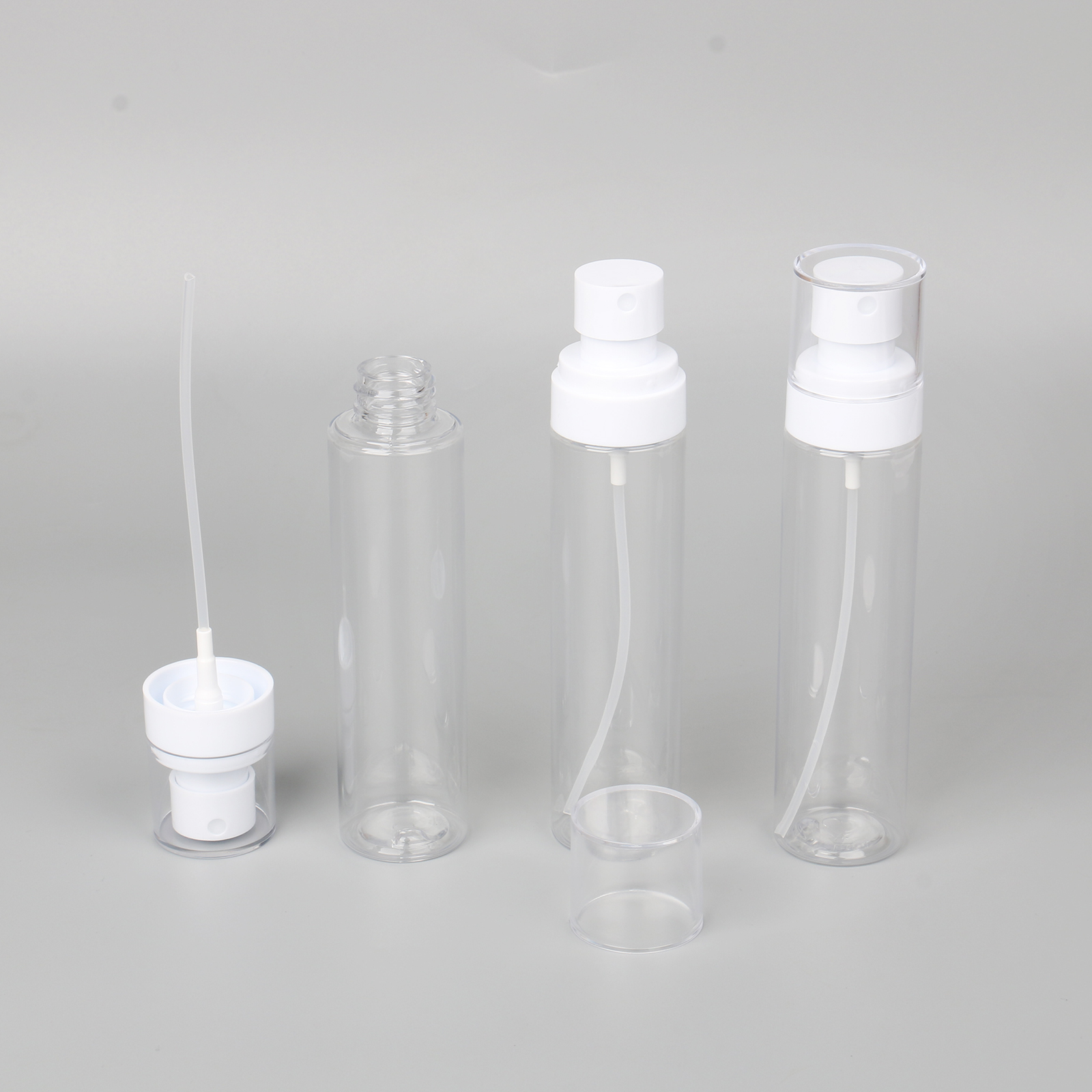 Low Price Customized 60ml Cosmetic Container Pet Round Fine Mist Plastic Pump Lotion Spray Bottle