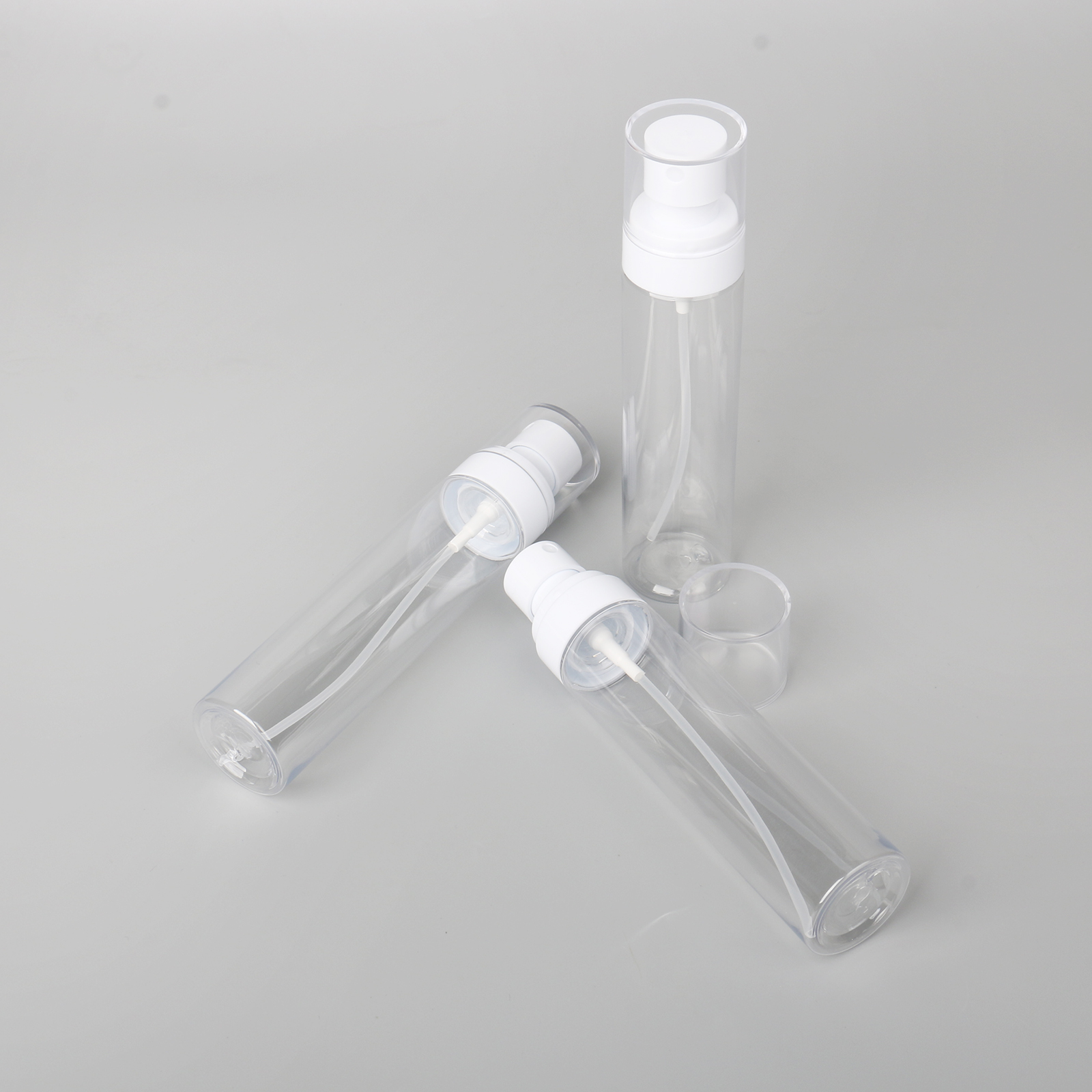 Low Price Customized 60ml Cosmetic Container Pet Round Fine Mist Plastic Pump Lotion Spray Bottle