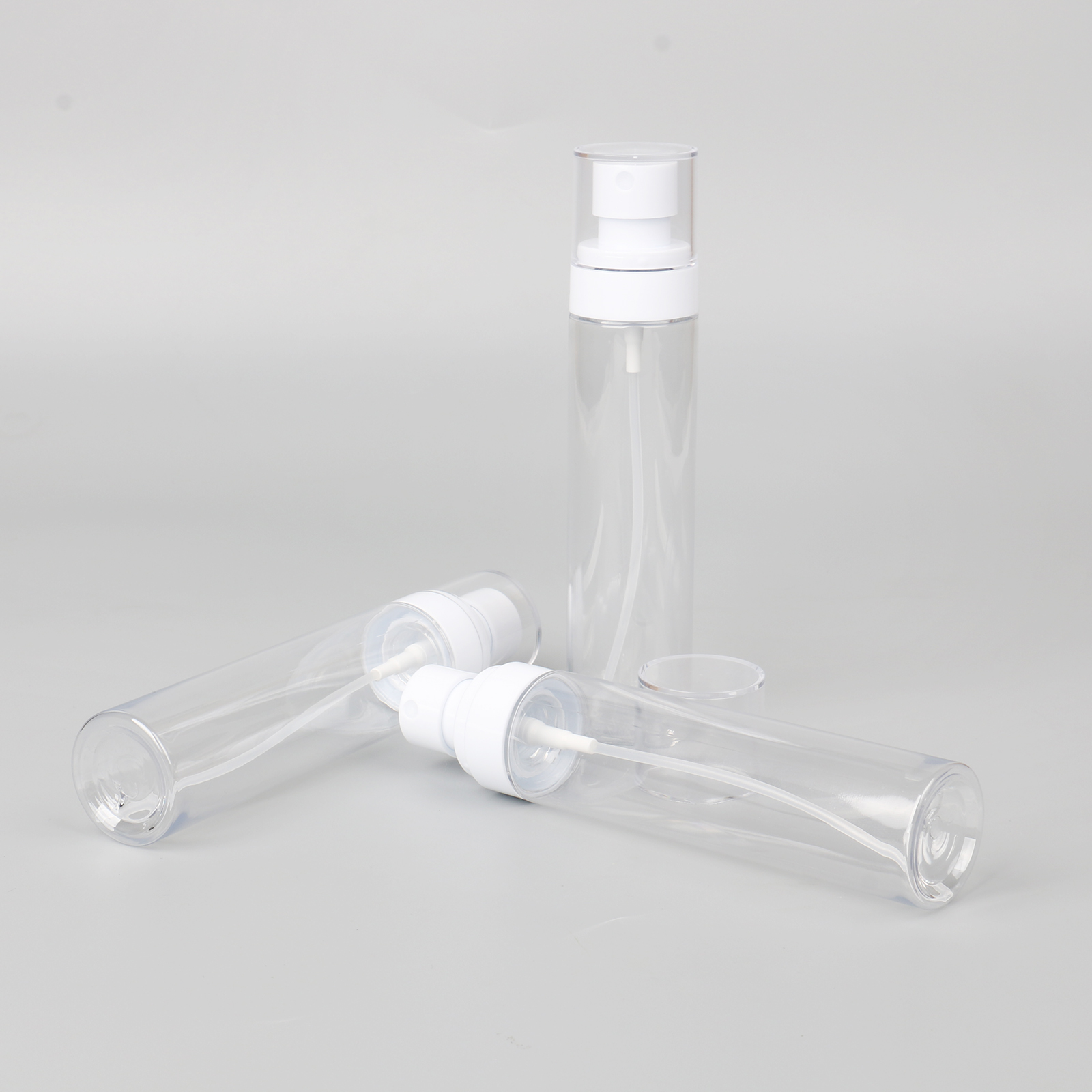 Low Price Customized 60ml Cosmetic Container Pet Round Fine Mist Plastic Pump Lotion Spray Bottle