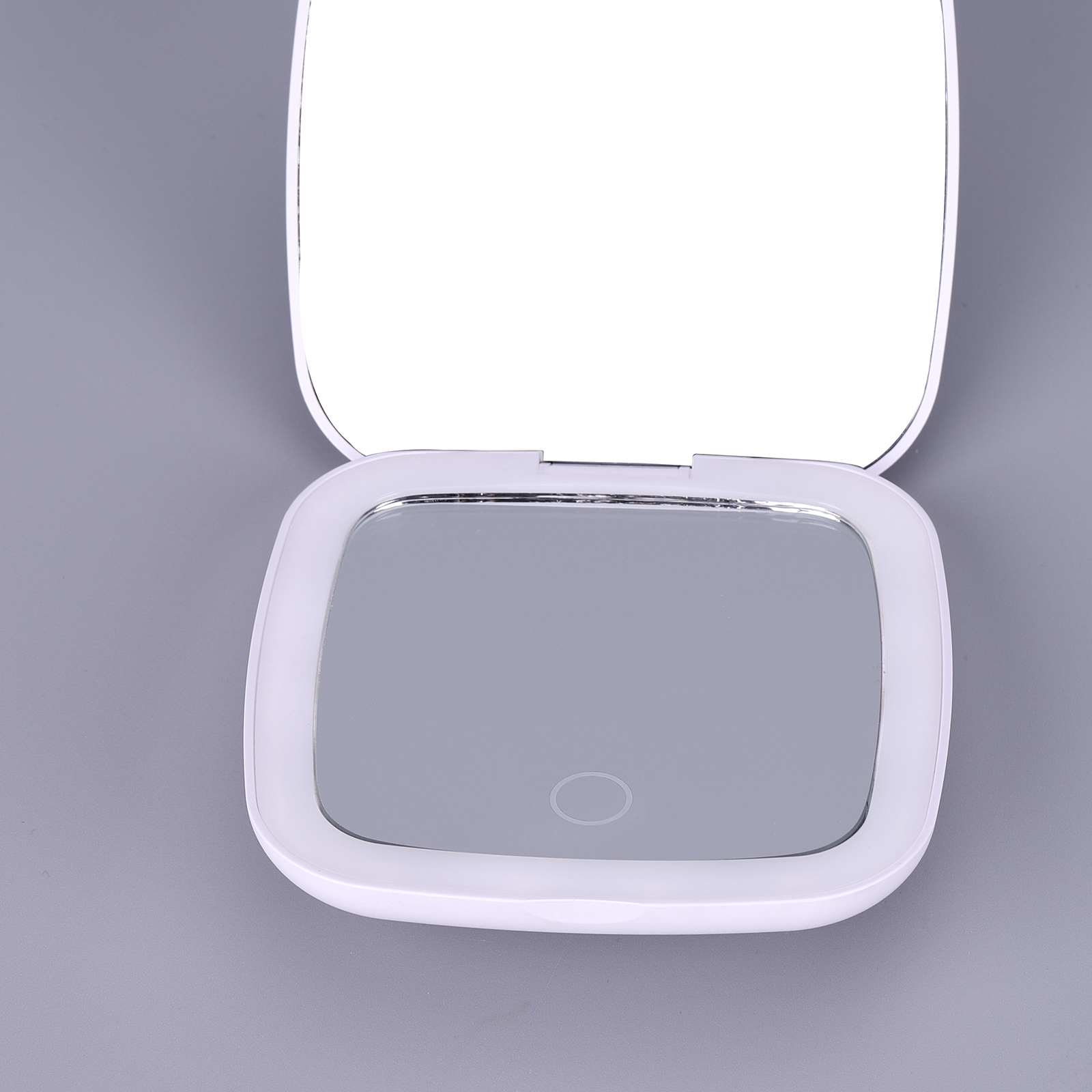 Dual-Sided Beauty Led Light Mirror Square Shape Travel Folding Pocket Mirror Compact Mirror With Led Light