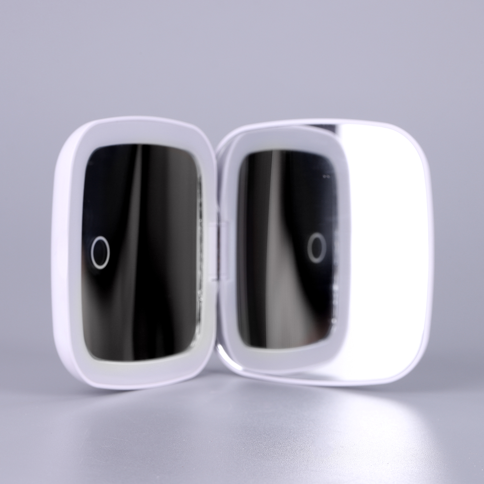 Dual-Sided Beauty Led Light Mirror Square Shape Travel Folding Pocket Mirror Compact Mirror With Led Light