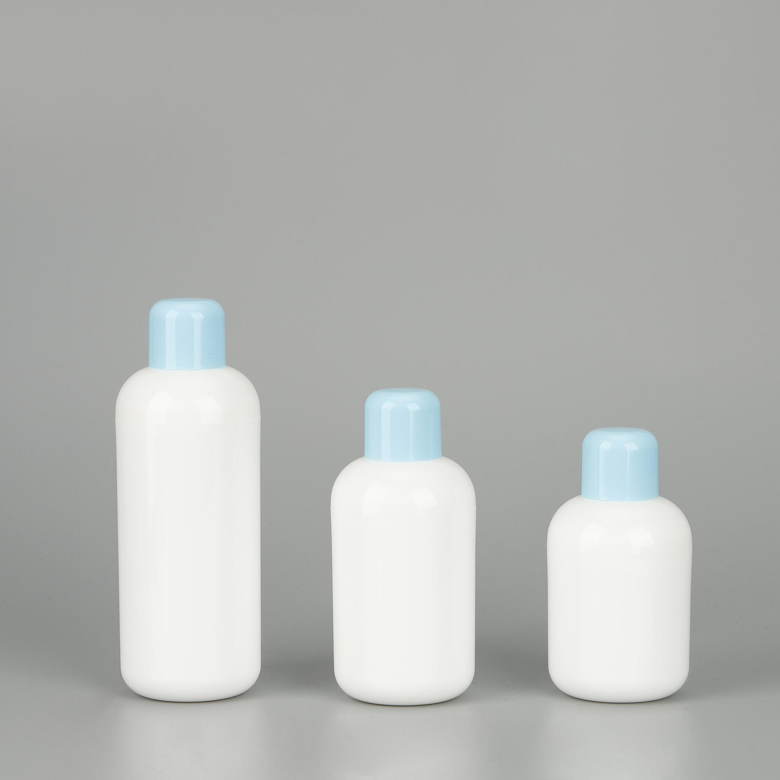 30ml 50ml 100ml Cosmetic Empty Refill Lotion Containers Cute Round Boston Shape PP Lotion Pump Airless Bottle