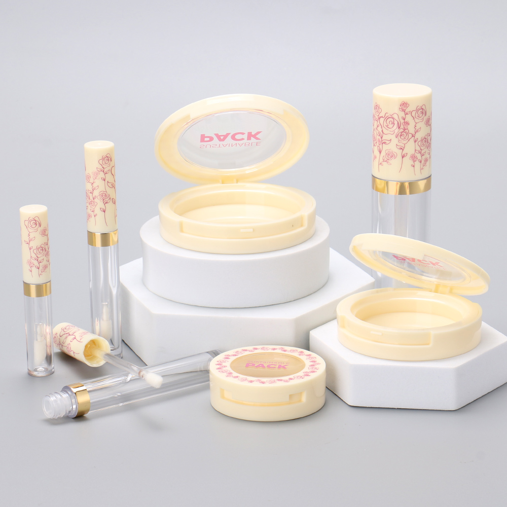 Sustainable Series Compact Powder Case Lip Gloss Tubes Packing Luxury Cosmetic Packaging