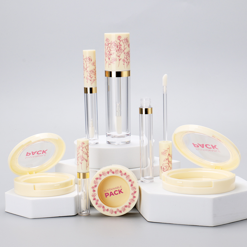 Sustainable Series Compact Powder Case Lip Gloss Tubes Packing Luxury Cosmetic Packaging